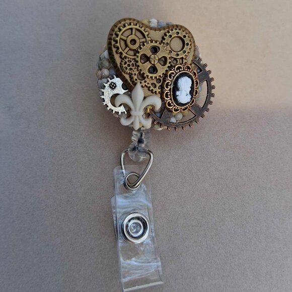 Steampunk Badge Reel - Picture 1 of 2